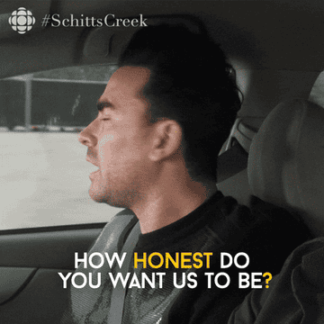 Character asking, &quot;How honest do you want us to be?&quot;