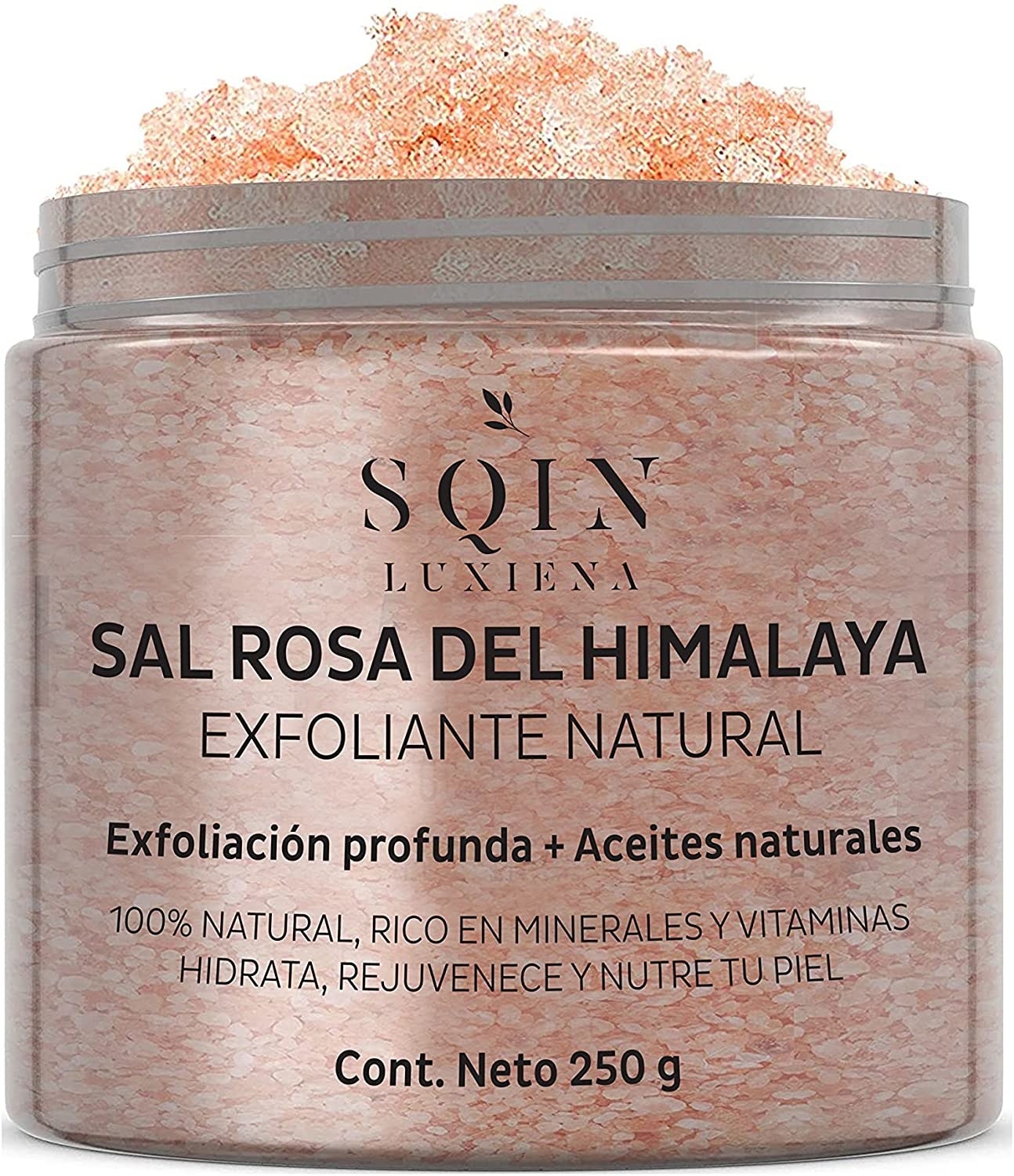 Exfoliante de sal rosa del Himalaya