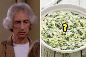 mr heckles on the left and creamed spinach on the right