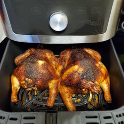Reviewer chicken after using air fryer