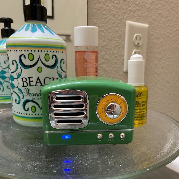 emerald green version in reviewer's bathroom