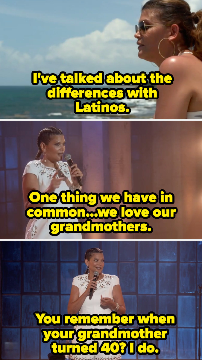 Aida saying &quot;I&#x27;ve talked about the differences between Latinos. One thing we have in common, we love our grandmothers&quot;