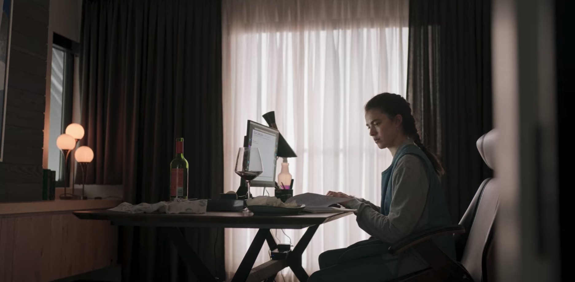 Alex sits in front of Regina&#x27;s computer in secret