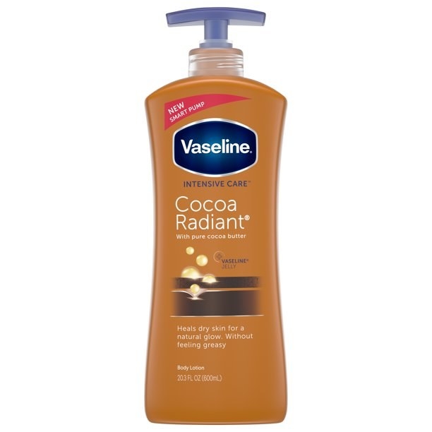 a bottle of the cocoa radiant body lotion