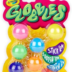 Six colored balls in yellow packaging