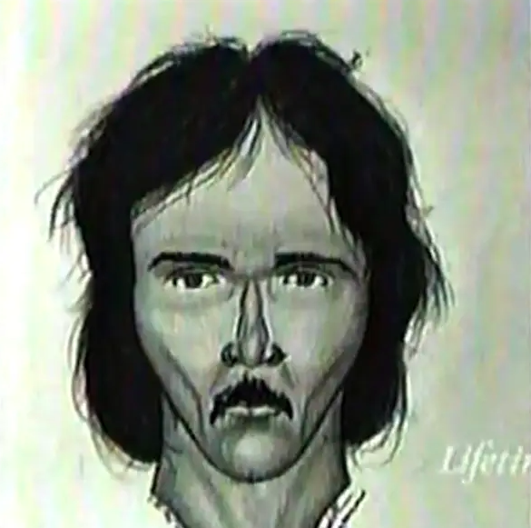 a sketch of a man with a thin face