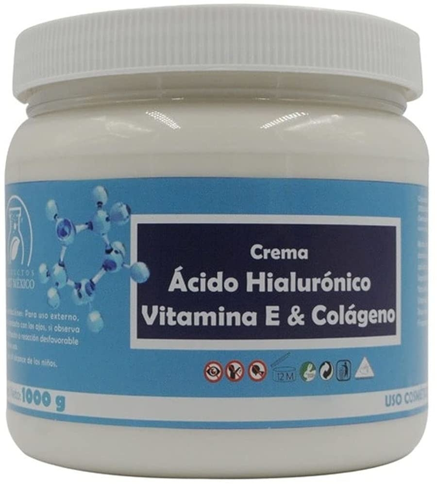 Crema con colágeno, vitamina E y ácido hialurónico