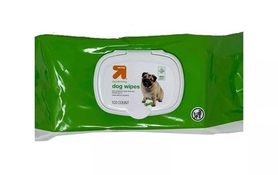 resealable package of the dog wipes
