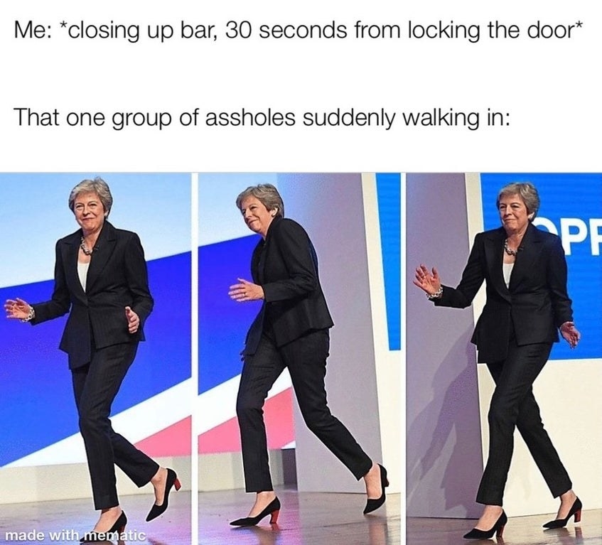 &quot;a group of assholes suddenly walking in&quot;