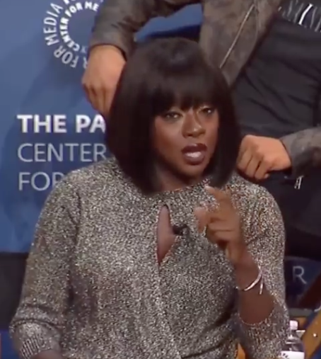 Viola Davis addressing the audience