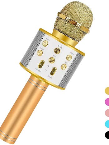 The mic in gold