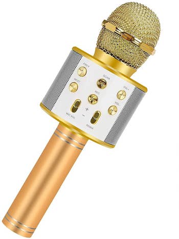 The mic in gold