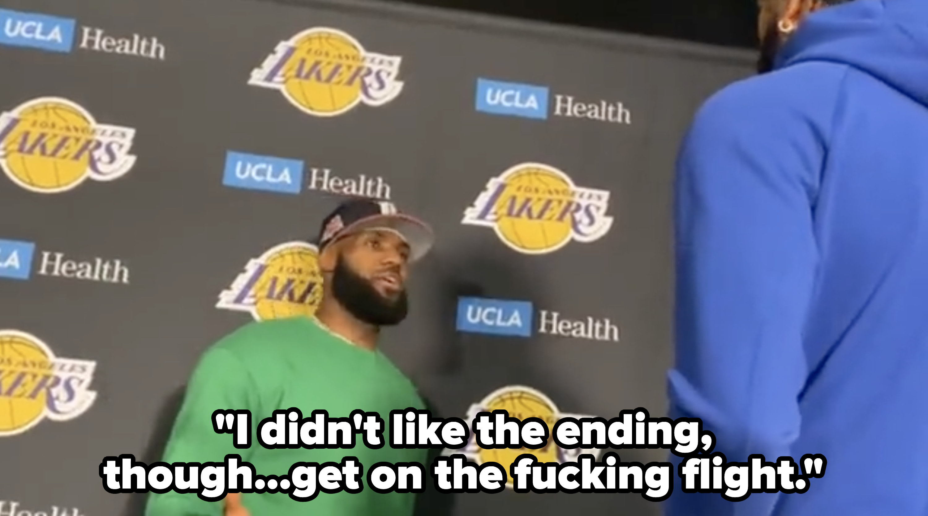 LeBron saying &quot;I didn&#x27;t like the end, though...&quot;