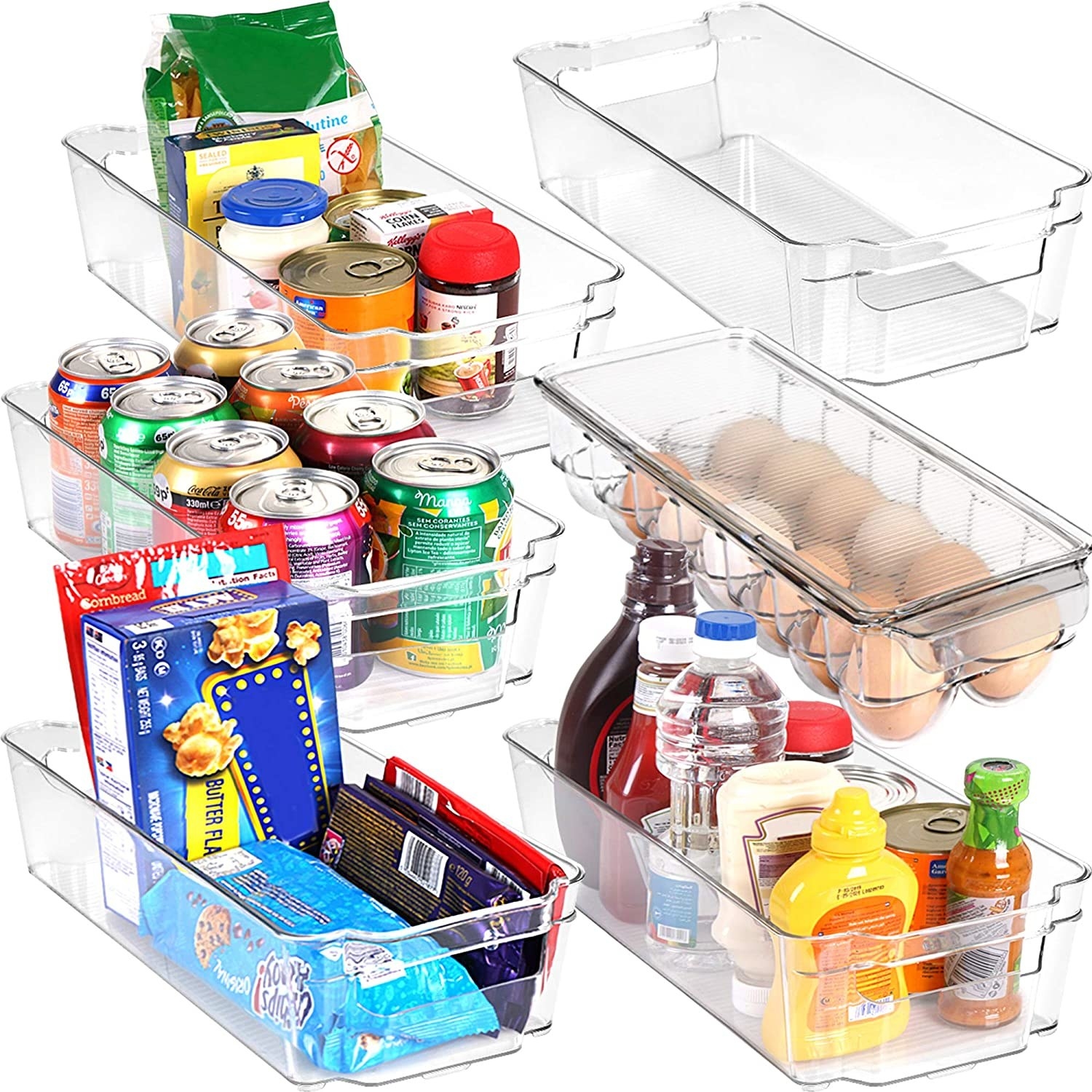 clear food storage containers with food items in them