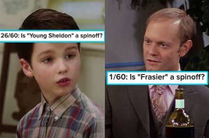 Young Sheldon and Niles from Frasier