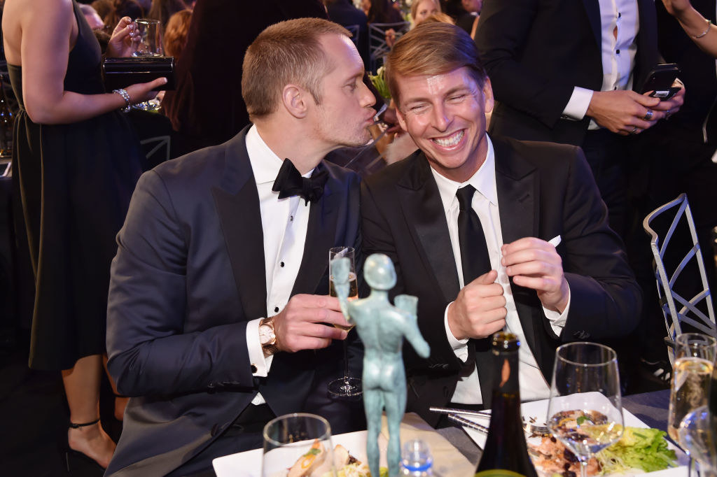 Alexander Skarsgard and Jack McBrayer attend the 24th Annual Screen Actors Guild Awards