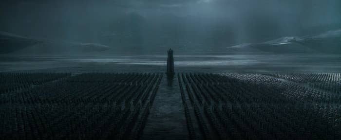 The Sardaukar rallying on Salusa Secundus in "Dune"