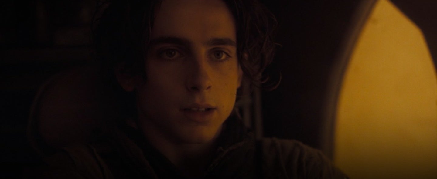 Paul piloting an ornithopter in "Dune"