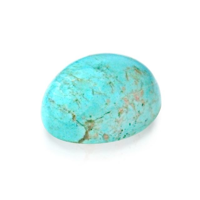 aqua stone with brown and white specs throughout 