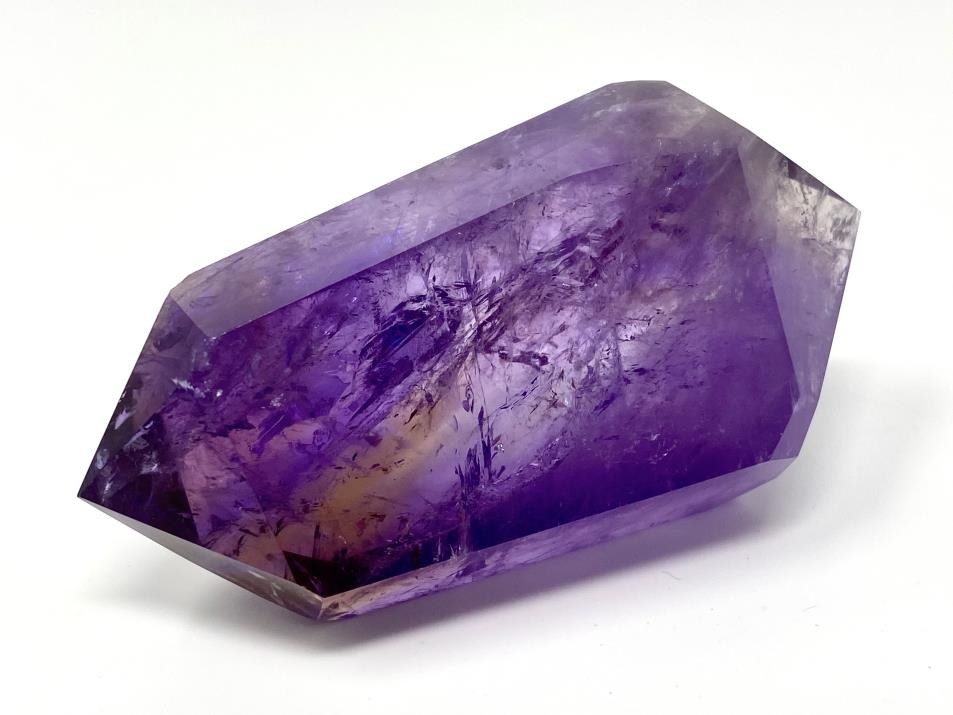 semi transparent purple crystal with pointed edges ametrine crystal 