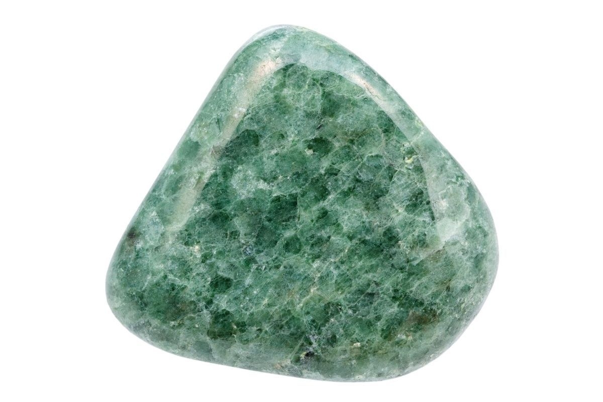 Emerald green with white specs throughout green jade crystal 