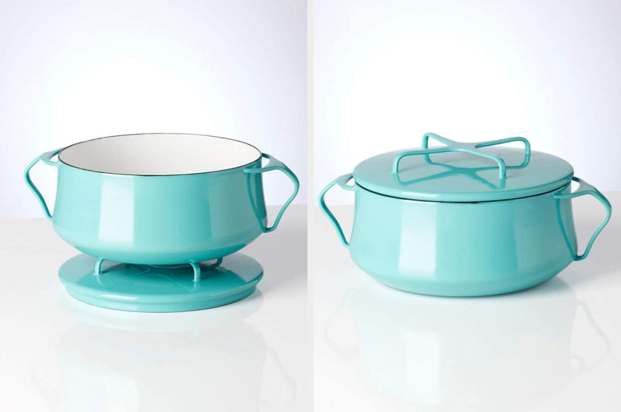 Dansk Kobenstyle 1-Qt Saucepan/Hot Cocoa Pot with Lid, Teal, Cookware & Bakeware Pots