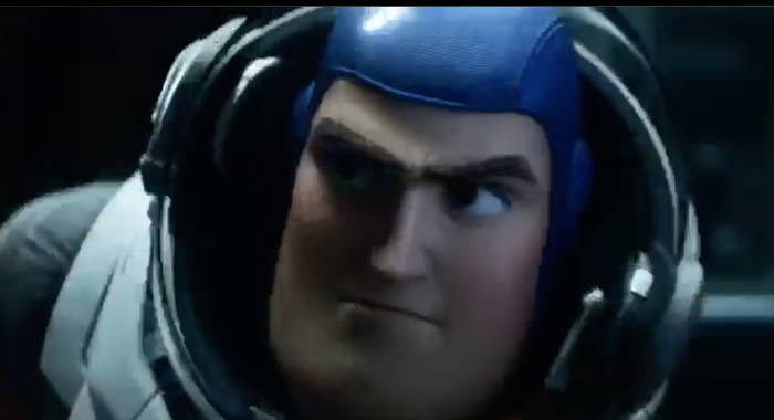 Photo of buzz lightyear from new Lightyear movie, he looks intense