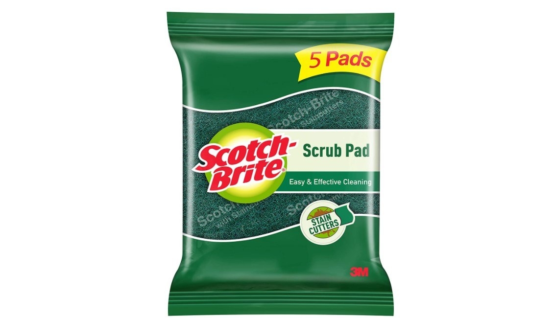 A pack of Scotch Brite scrub pads