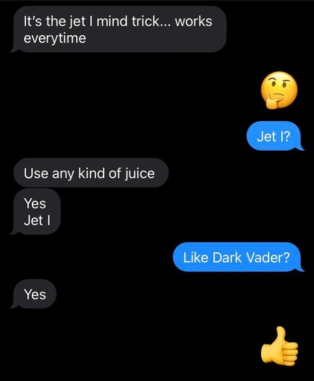 person confusing jedi and jet i