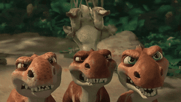 Sid with his dinosaur &quot;children&quot; in one of the Ice Age films