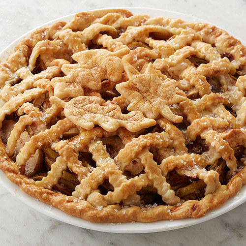 A close-up of the apple pie