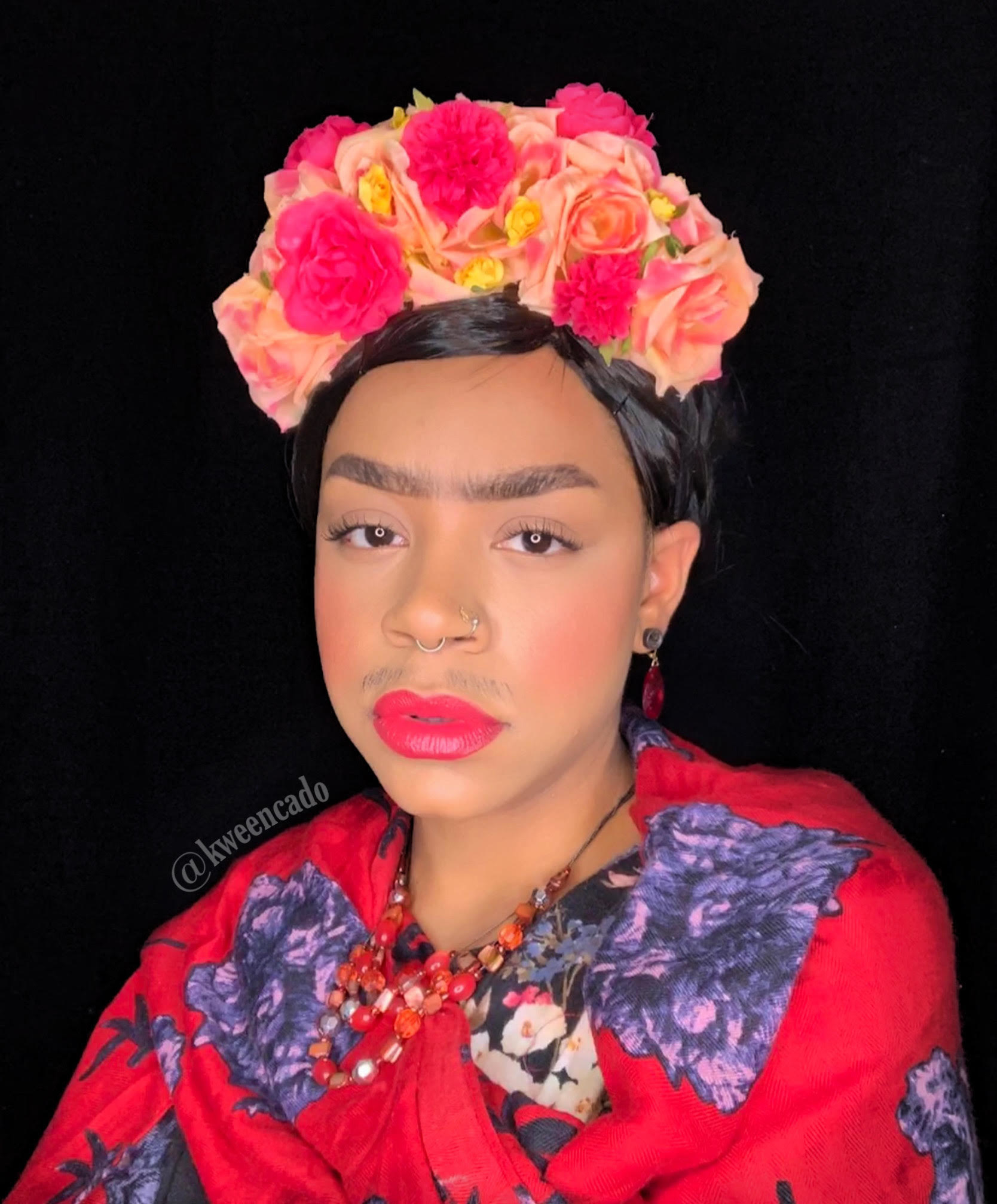 frida khalo makeup halloween fake mustache unibrow