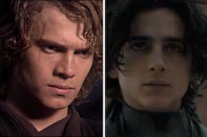 Anakin in "Star Wars: Episode III - Revenge of the Sith" and Paul in "Dune"
