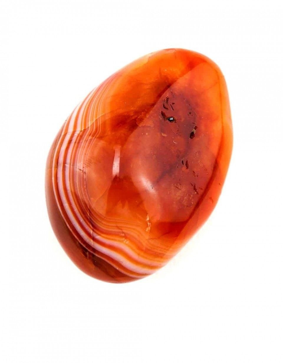 bright orange smooth stone carnelian crystal 