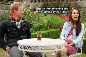 a woman who was gaslit into believing she was dating Prince Harry