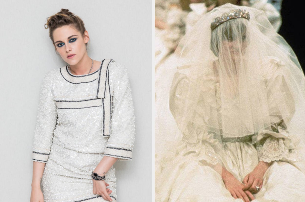 kristen stewart princess diana wedding dress Kristen Stewart Channels Princess Diana in THAT Wedding Dress In First Full Spencer Trailer