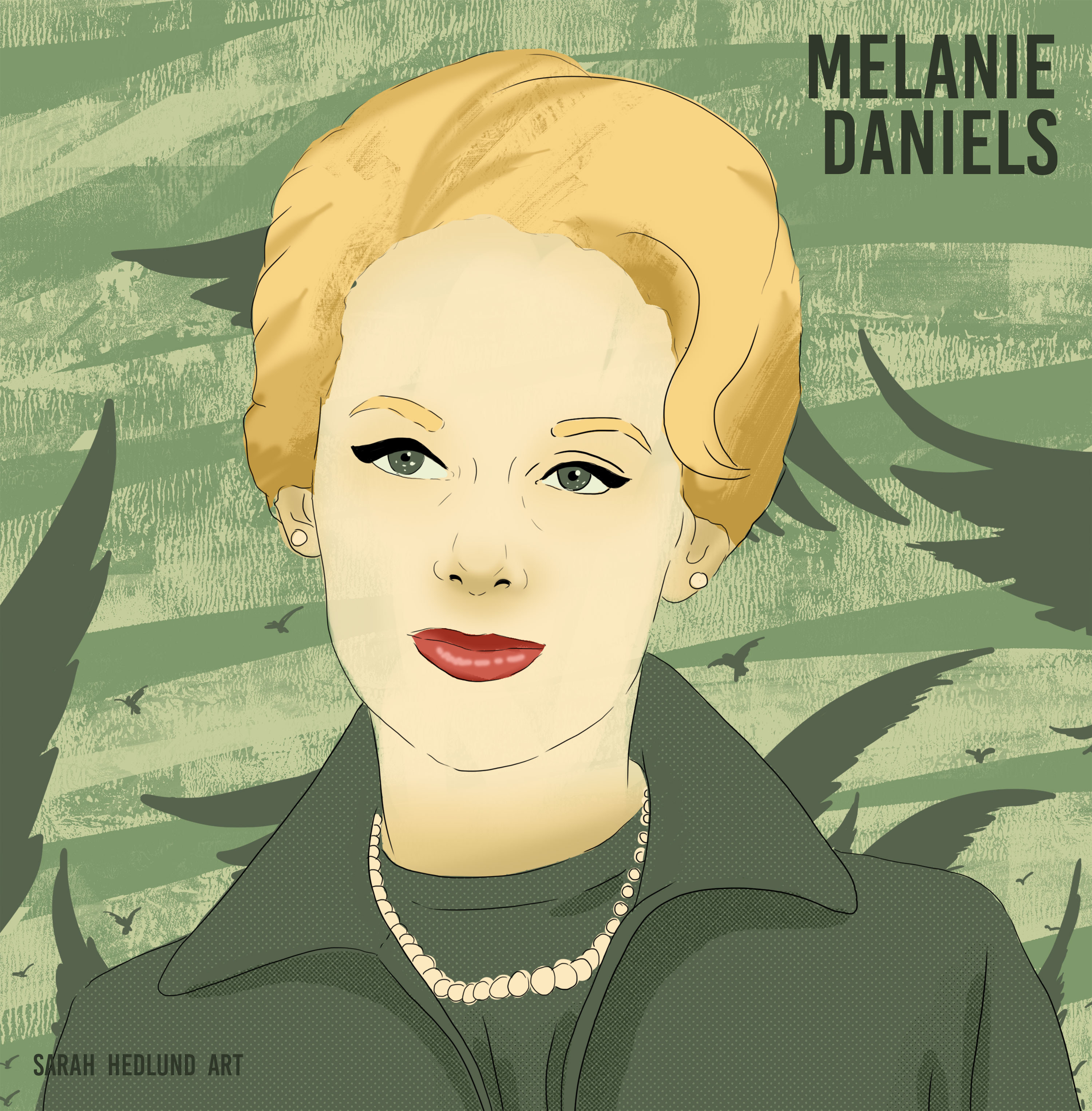 Day 21: Melanie Daniels (Tippi Hedren) The Birds - 1963