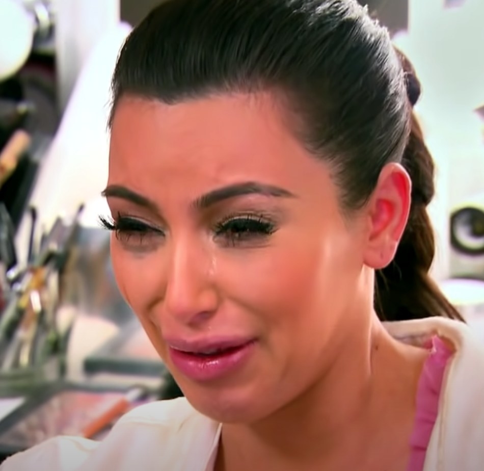 Kim Kardashian crying