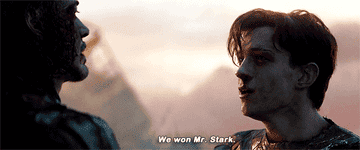 Peter to Tony: &quot;We won, Mr. Stark&quot;