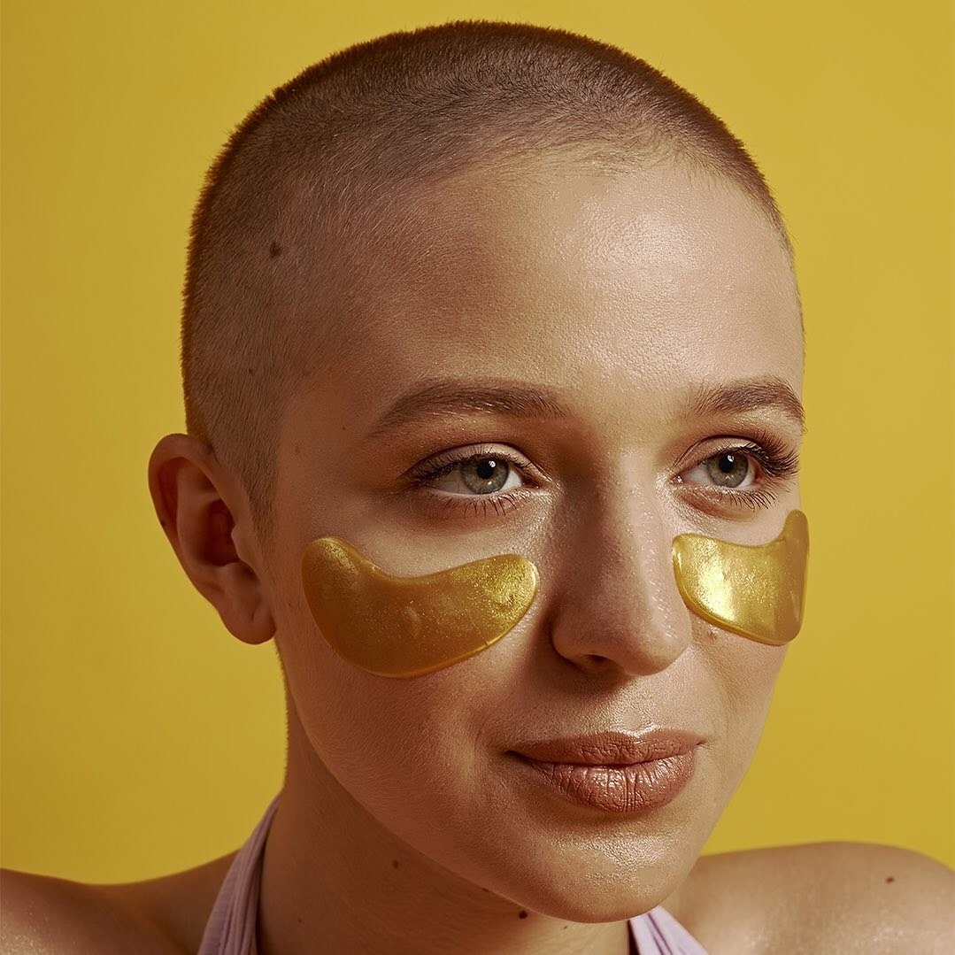 a person wearing the undereye masks