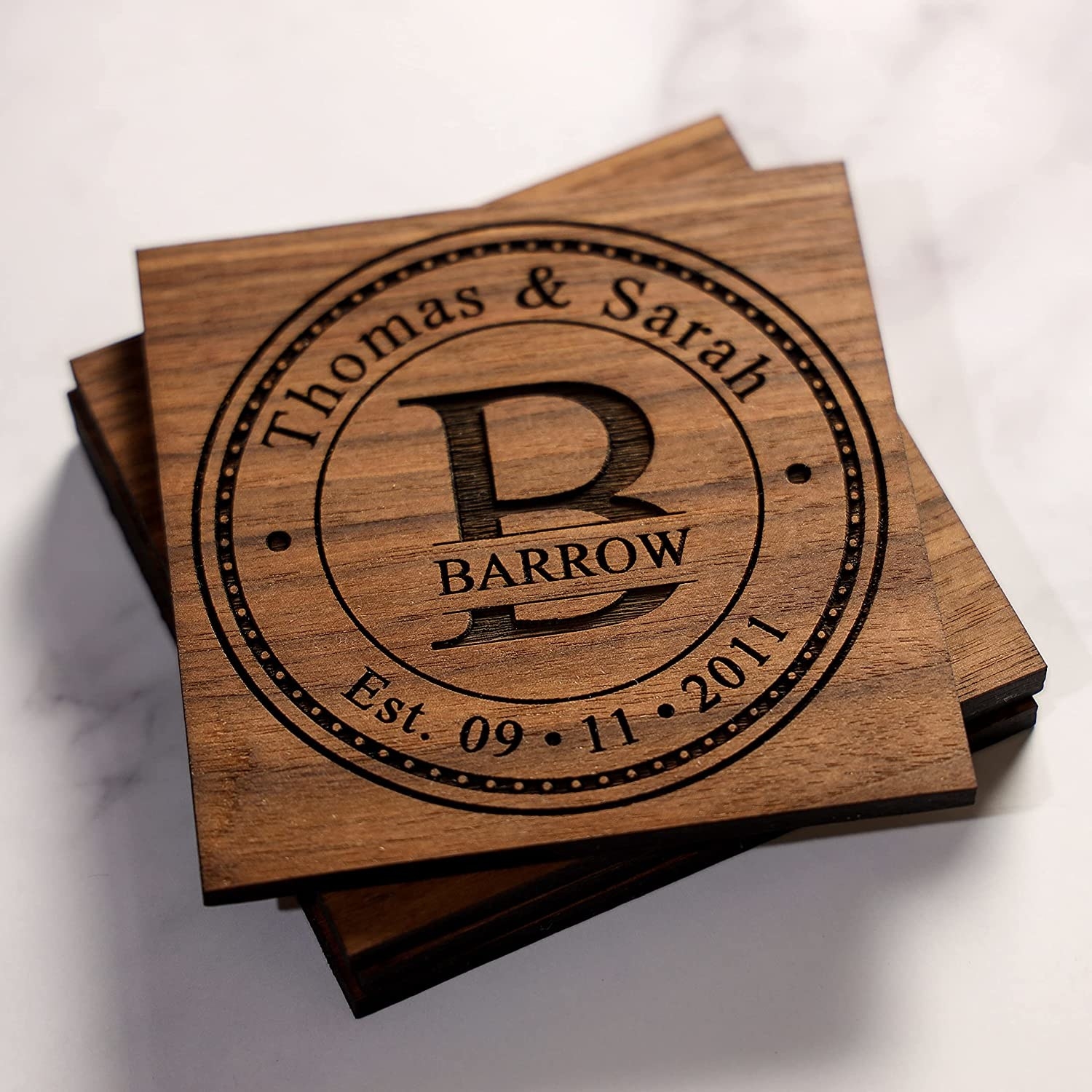 Image of engraved coasters