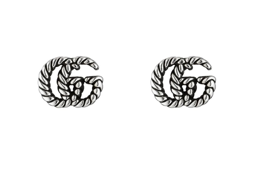 small &#x27;70s-inspired Gucci logo earrings