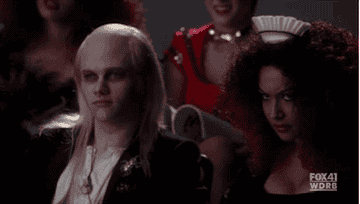 glee characters dressed up for Rocky Horror
