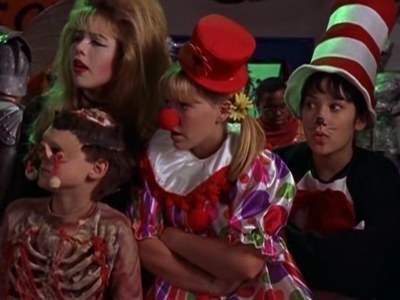 Lizzie, Kate, Matt, and Miranda dressed in their costumes