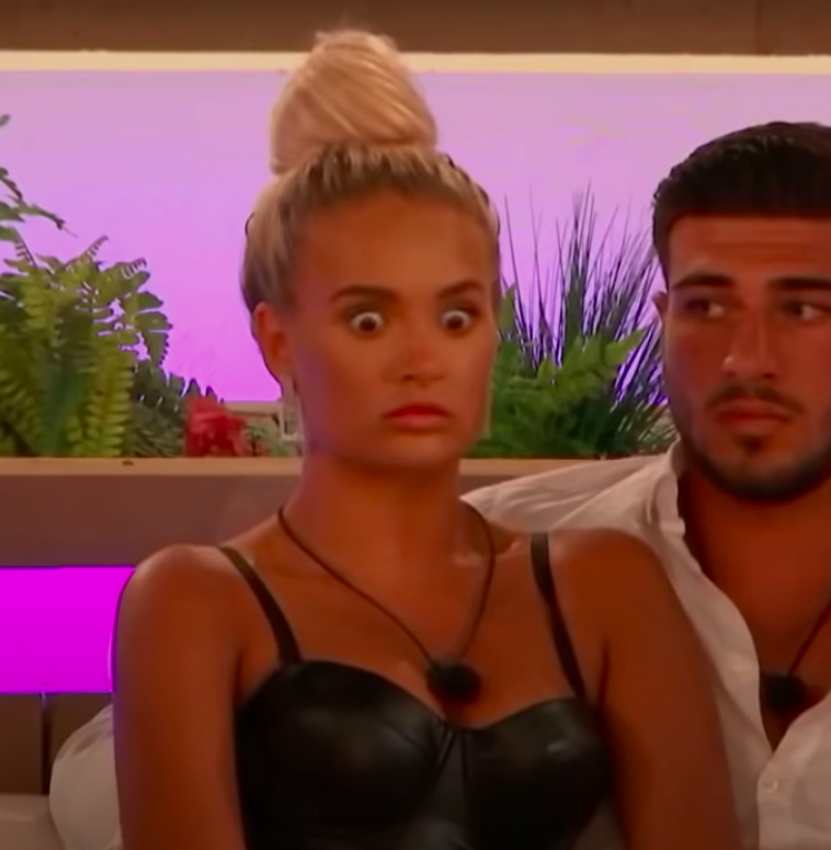 Molly Mae from Love Island making giant eyes