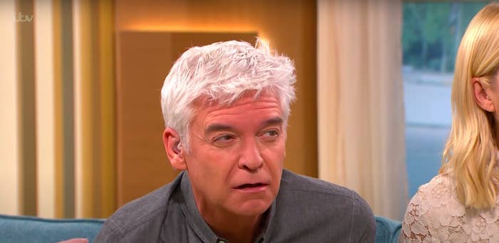 Phillip Schofield from This Morning looking confused