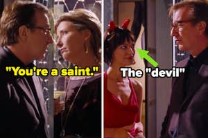 Alan Rickman, Emma Thompson, and Heike Makatsch in "Love Actually"