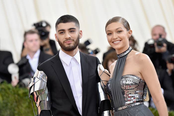 Zayn and Gigi at the Met Gala in 2016