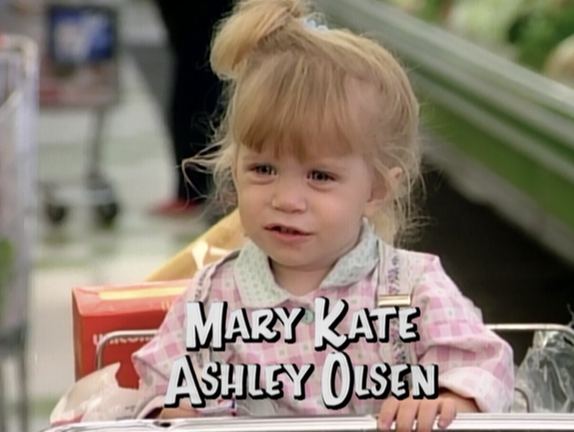 The Olsen twins as Michelle on Full House
