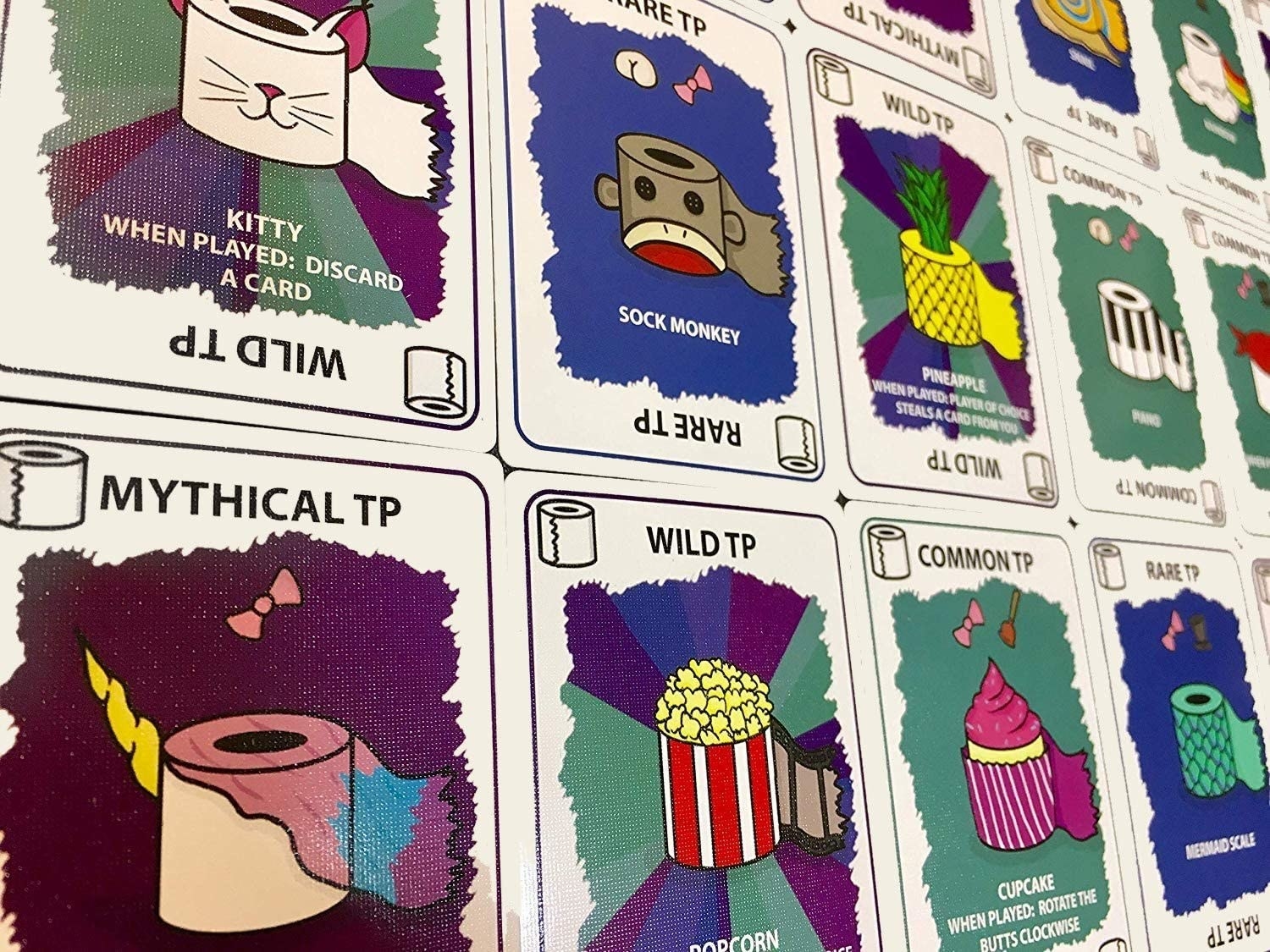 cards with different toilet paper designs